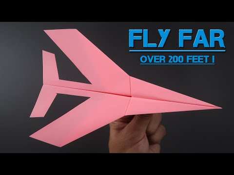 Paper Plane 200 FEET!! How To Make Paper Airplane That Flies Far, World's Best Paper Airplane (EASY)