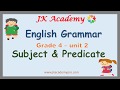 Identifying Subjects and Predicates