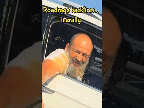 Roadrage Backfires Big-time 😂 #shorts