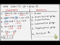 Properties and Steps in Algebra