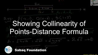 Showing Collinearity of Points-Distance Formula
