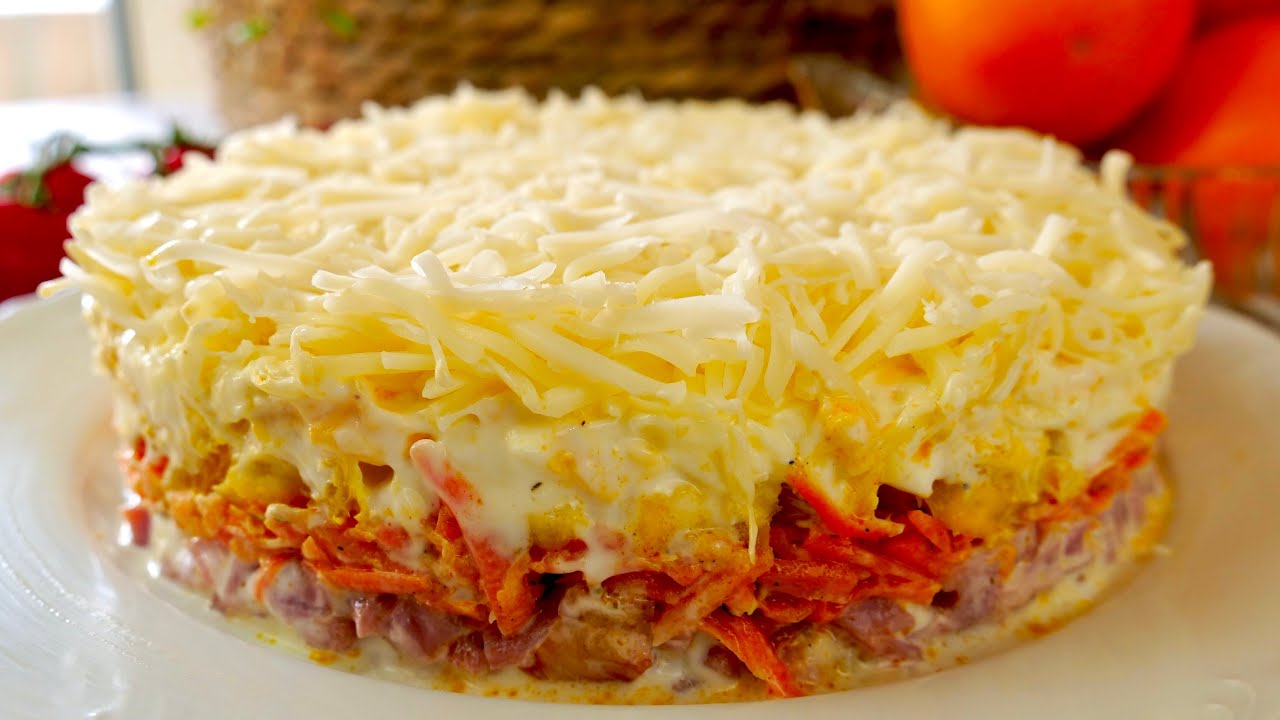 Очень простой праздничный салат - salad recipe