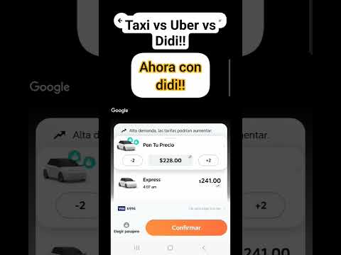 Taxi vs Uber vs Didi!! Cuál es el más económico???