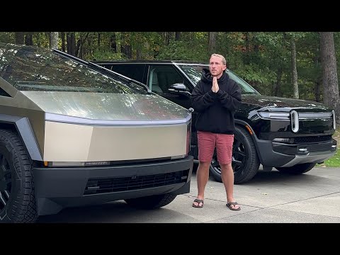 Tesla Cybertruck FANBOY drives a Rivian R1S