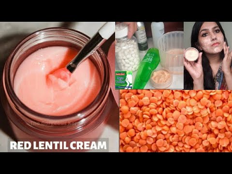DIY Red Lentil Cream | Skin Whitening Anti aging Cream | Remove Dark Spots & Pigmentation