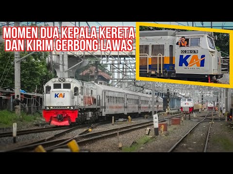 MOMEN DUA KEPALA KERETA DAN KIRIM GERBONG LAWAS