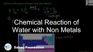 Chemical Reaction of Water with Non Metals