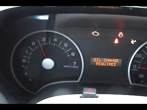 Reset oil change required light 2007 ford explorer #6