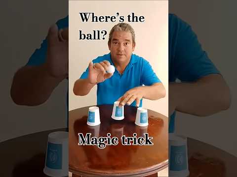 Magic trick is the ball here or not?  #magic #video #shorts
