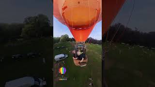Flying a GIANT ORANGE Hot Air Balloon Over Bath! 🍊🎈 #Shorts #Orange #SpecialShapeBalloon #Bath