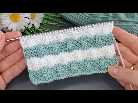 Ters ve düz örgüyü biliyorsanız bu modeli örebilirsiniz🧶İki şiş kolay örgü model 🧶 Crochet knitting