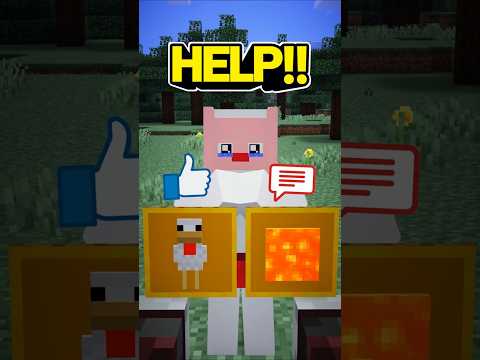 용암 또는 치킨을 선택해서 아기 주민을 구해주세요! #shorts