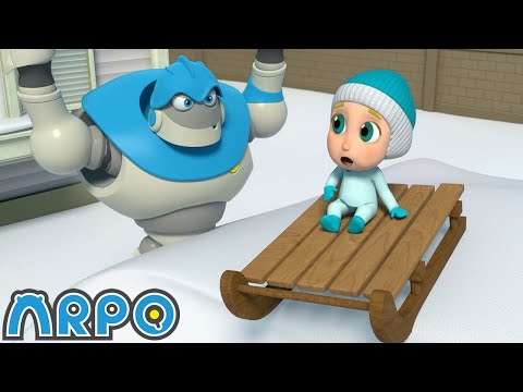 BROKEN SLEIGH on a Snow Day!!!☃️❄️ | Baby Daniel and ARPO The Robot | Funny Cartoons for Kids