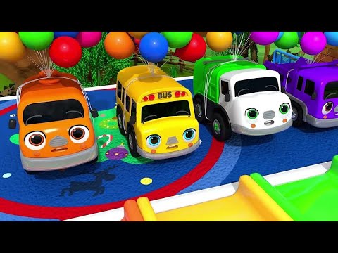 Wheels On The Bus Go Round And Round - Baby Toddler Songs - Nursery Rhymes & Kids Songs