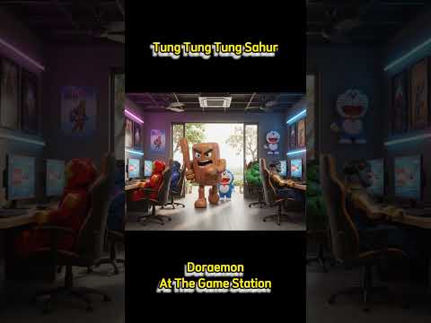 Brainrot Tung Tung Tung Sahur vs Lego Doraemon trong quán game