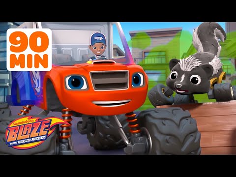 Blaze's STINKIEST Missions, Races, and Rescues! 🦨💨 | 90 Minutes | Blaze and the Monster Machines