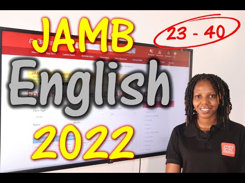 JAMB CBT English 2022 Past Questions 23 - 40