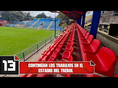 Continúan los trabajos en el estadio del Trébol