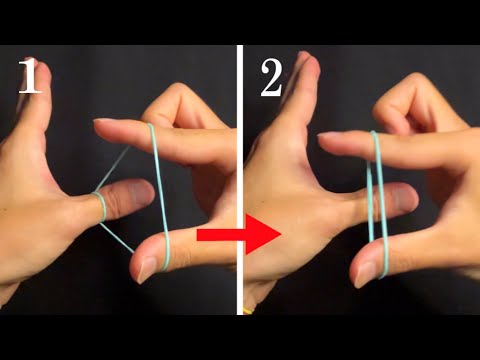 【Tutorial】2 Best Rubber band magic trick Blow your mind