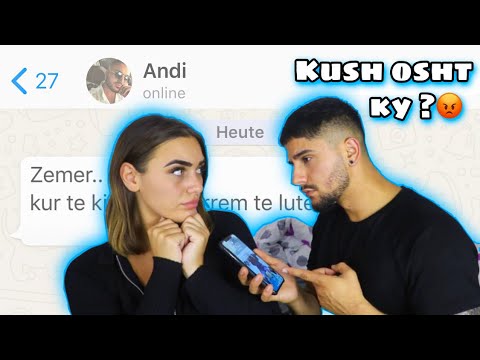 Genjeva qe mโka shkru ni djal tjeter, te shoh si reagon burri (PRANK)