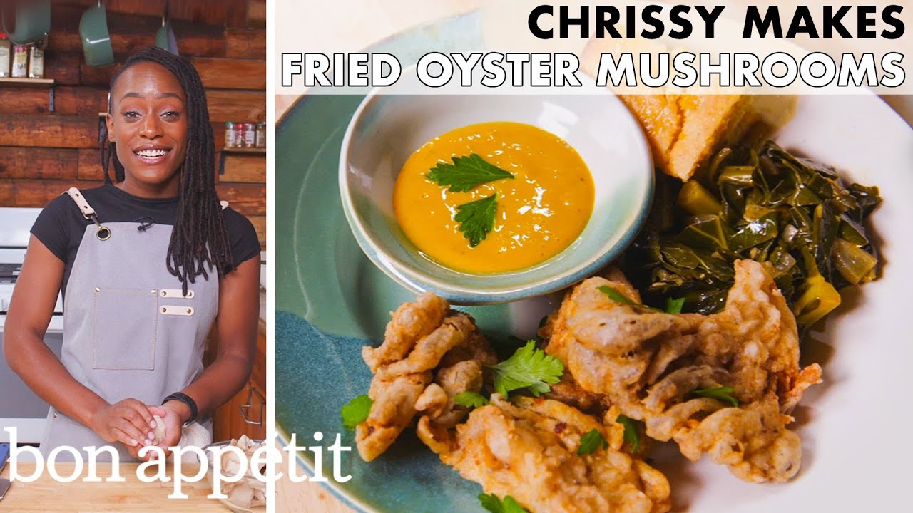Chrissy Makes Fried Oyster Mushrooms From the Home Kitchen