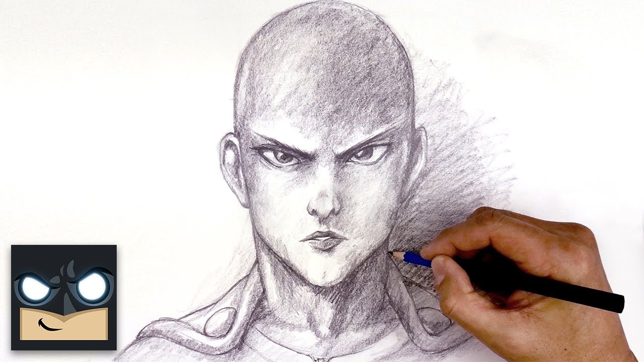 How To Draw Saitama - One Punch Man Sketch Tutorial