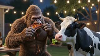 Bigfoot Saves Cow from Alien Abduction!