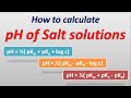 pH Calculations for Salt Solutions