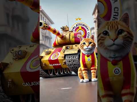Kedilerin takım tankları 😃 #kedivideoları