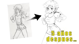 Rediseñando un dibujo mío de hace 5 años
