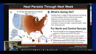 Hot Temperatures Persist - HEAT INDEX:100 degree plus for most of Georgia #gawx