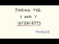 Finding X and Y Intercepts in Linear Equations