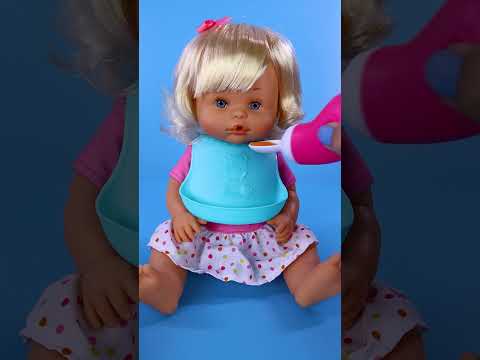 🥣👶 ¡La Primera Papilla de Mi Bebé Nenuco! 🍴✨ #juguetes #nenuco