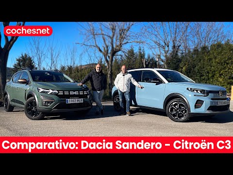 Comparativa: Citroën C3 - Dacia Sandero Stepway 2025 | Prueba /Test / Review en español | coches.net