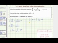 Solving Separable Differential Equations