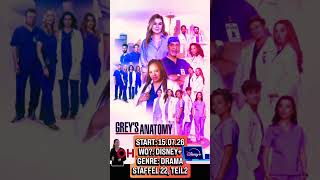 SHORTS: S22T2 der Dramaserie GREY'S ANATOMY läuft seit dem 15.07.26 bei Disney+ #greysanatomy