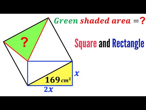 Can you find the area of the Green shaded triangle? | (Square) | #math #maths | #geometry