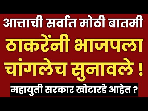 मोठी बातमी | उध्दव ठाकरेंनी भाजपला चांगलेच झापले? | तुम्ही सगळे खोटे! | Uddhav Thackeray | Fadanvis