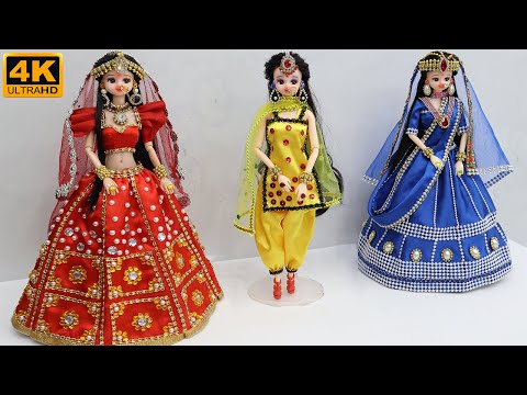 3 South indian bridal dress and Jewellery | Doll Decoration Design 94