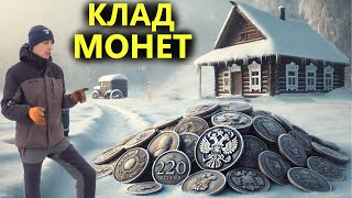 ДОСТАЮ КЛАД МОНЕТ ИЗ ГРЯЗИ. МОНЕТЫ НА ФУНДАМЕНТЕ ИЗБЫ. Коп поиск монет 2025