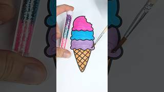 ✨🍦✨ #glitter #glitterart #colorfulcreativekids #icecream #food #pink #purple #blue #color