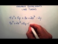 Simplifying Variable Expressions: Combining Like Terms