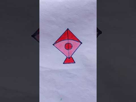 🥰 Cute 🪁 Kite drawing easy for kids #art #kite #shorts #viralvideo #youtubeshorts