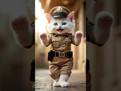 Heart-touching Cute Kitten police Dance ๐พ #usacats