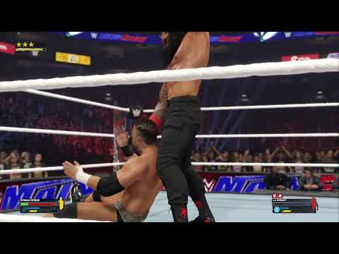 The Tribal Chief Roman Reigns attacks very baddly LA Knight on WWE Main Event 2024