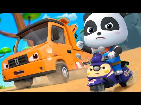 Tow Truck VS Crane Truck, Who Is Stronger? | Nursery Rhymes & Kids Songs | BabyBus - Cars World