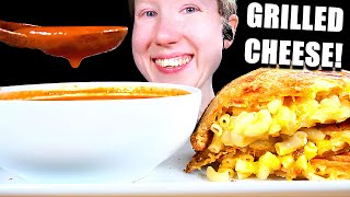 ASMR GRILLED CHEESE MAC & CHEESE MUKBANG EATING SOUNDS