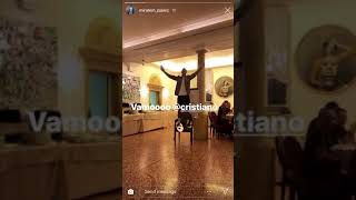 Cristiano Ronaldo sings for Juventus initiation 8/17/18
