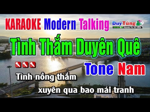 Karaoke || Tình Thắm Duyên Quê – Modern Talking  || Nhạc Sống Duy Tùng