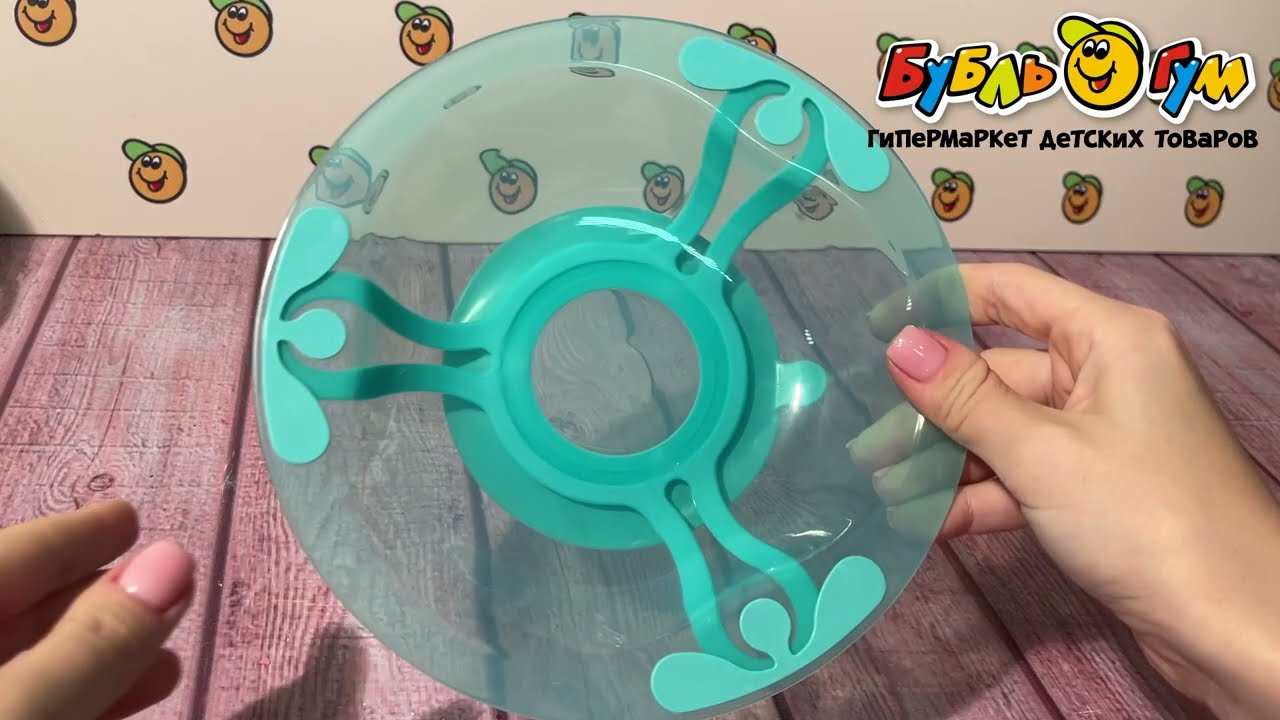 Тарелка Kidfinity плоская на присосе зеленая 400мл с 4мес - видео